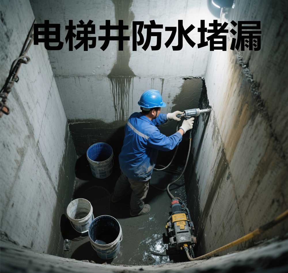 电梯井防水堵漏，成都专业电梯井漏水维修公司